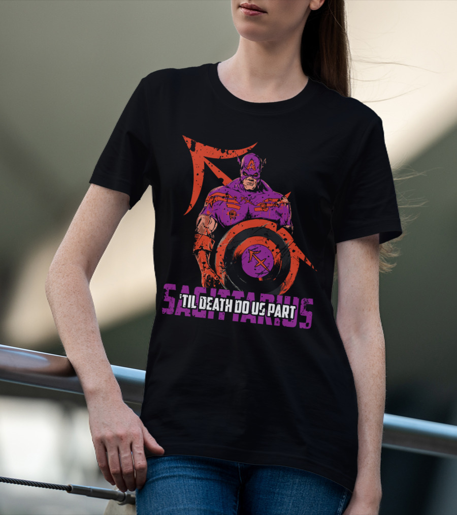 Sagittarius Superhero Zombie 'Til Death Do Us Part Marvel T-Shirt
