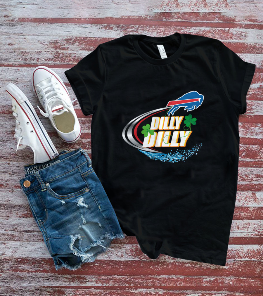 Dilly Dilly Buffalo Bills Shamrocks Football Splash T-Shirt