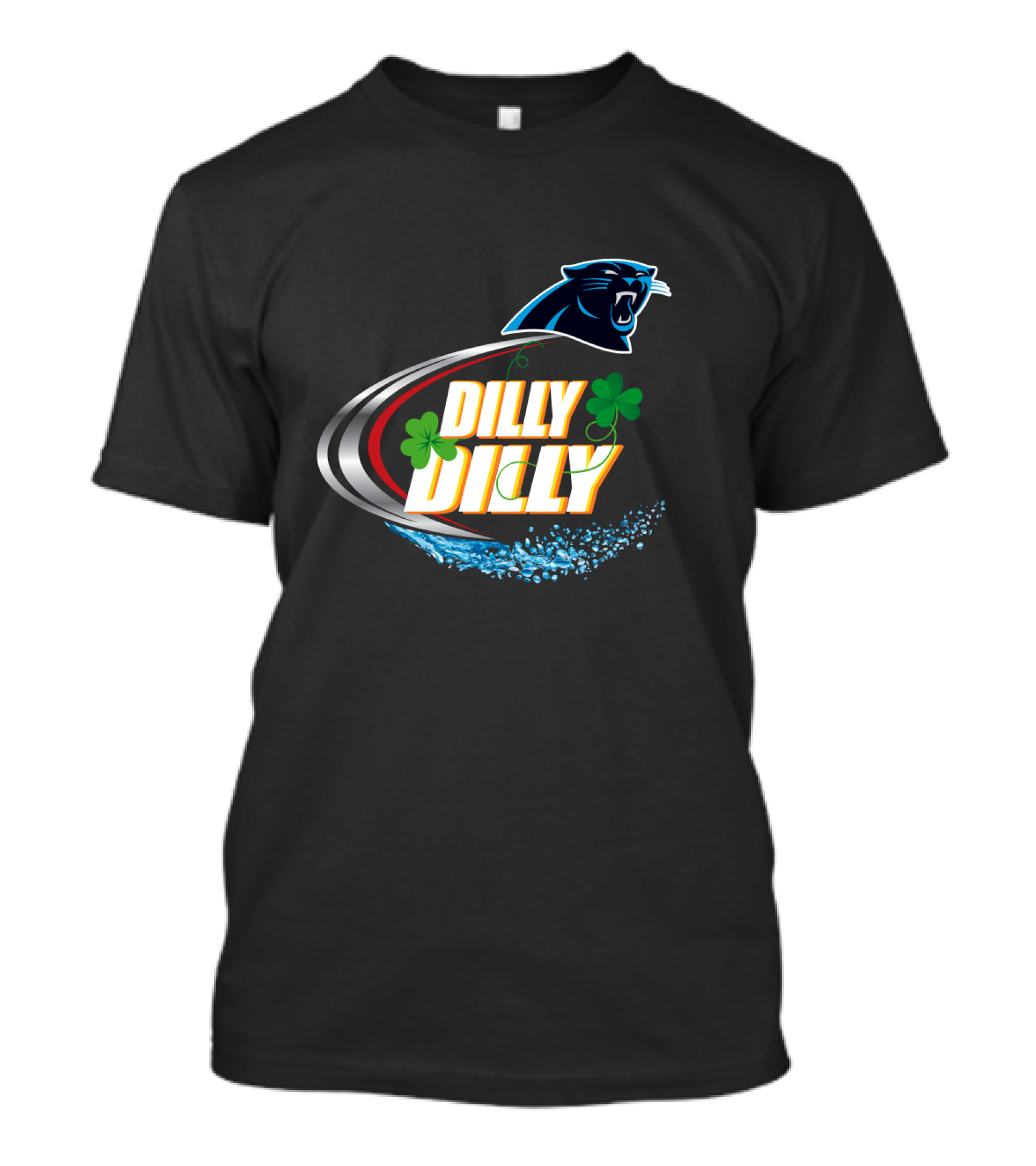 Dilly Dilly Carolina Panthers Shamrock Curve T-Shirt