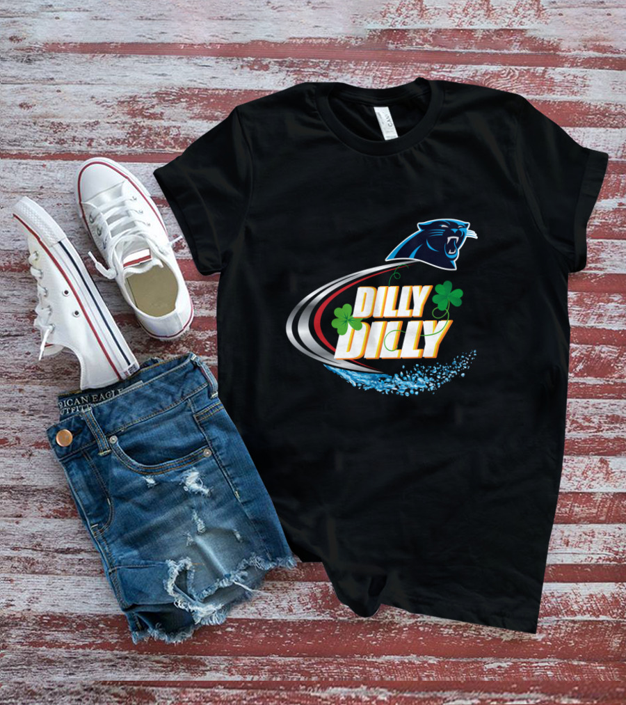 Dilly Dilly Carolina Panthers Shamrock Curve T-Shirt