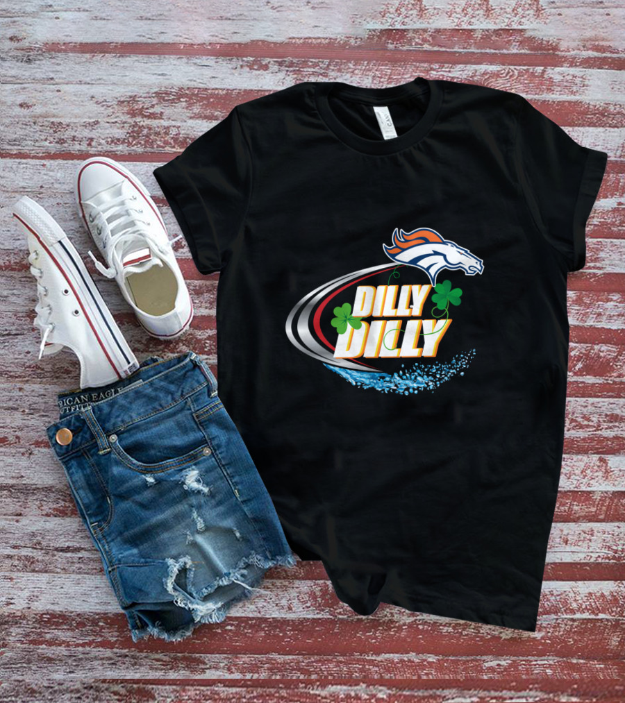 Dilly Dilly Denver Broncos Shamrock Splash T-Shirt