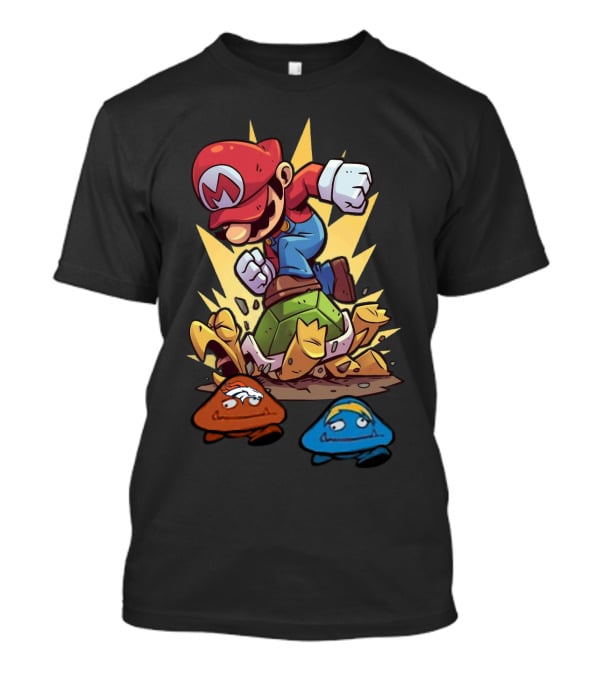 Super Mario Crushing Koopa Shell With Goombas T-Shirt
