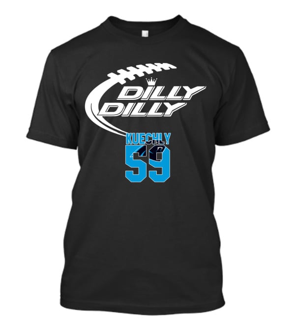 Carolina Panthers Luke Kuechly 59 Dilly Dilly Football T-Shirt