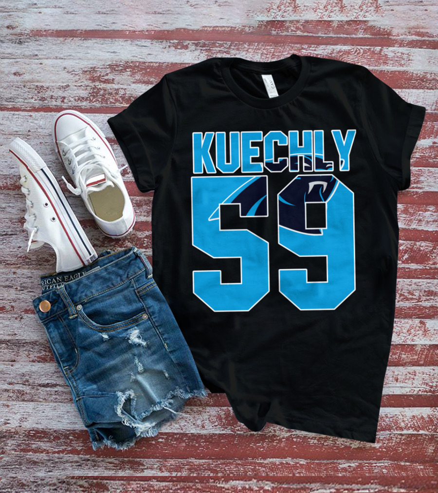 Carolina Panthers Luke Kuechly 59 Team Game Jersey T-Shirt