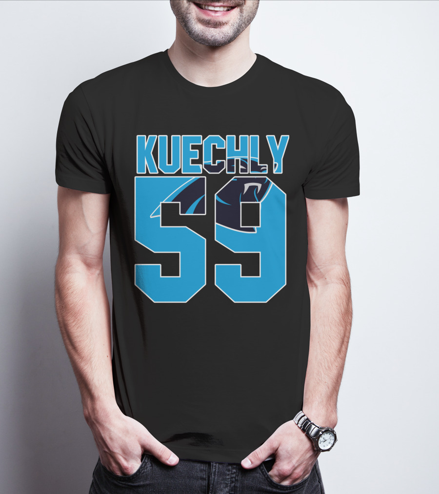 Carolina Panthers Luke Kuechly 59 Team Game Jersey T-Shirt