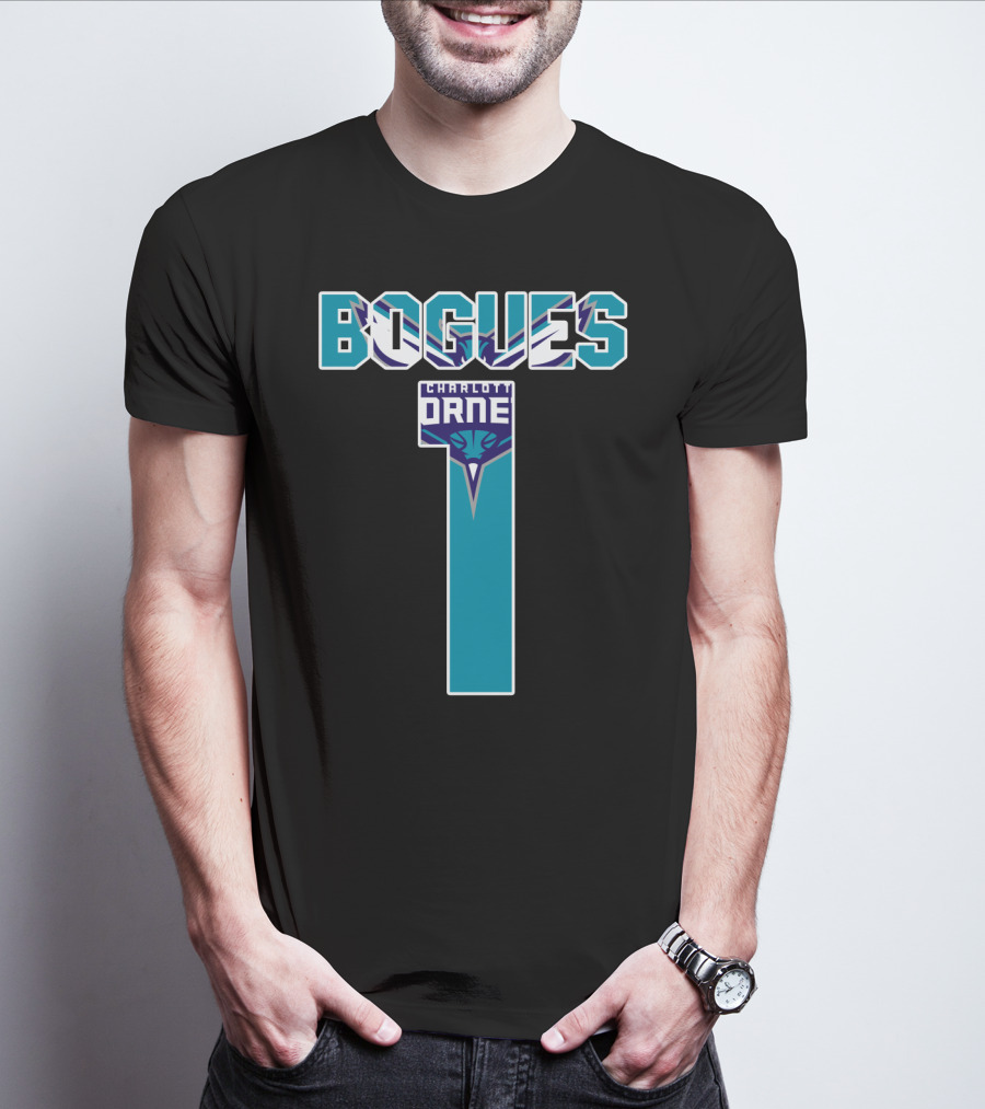 Bogues Number One Charlotte Hornets T-Shirt