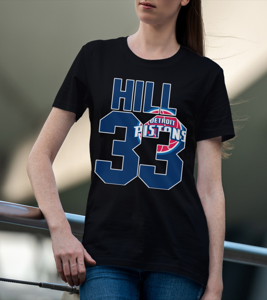 Detroit Pistons Grant Hill 33 Basketball T-Shirt