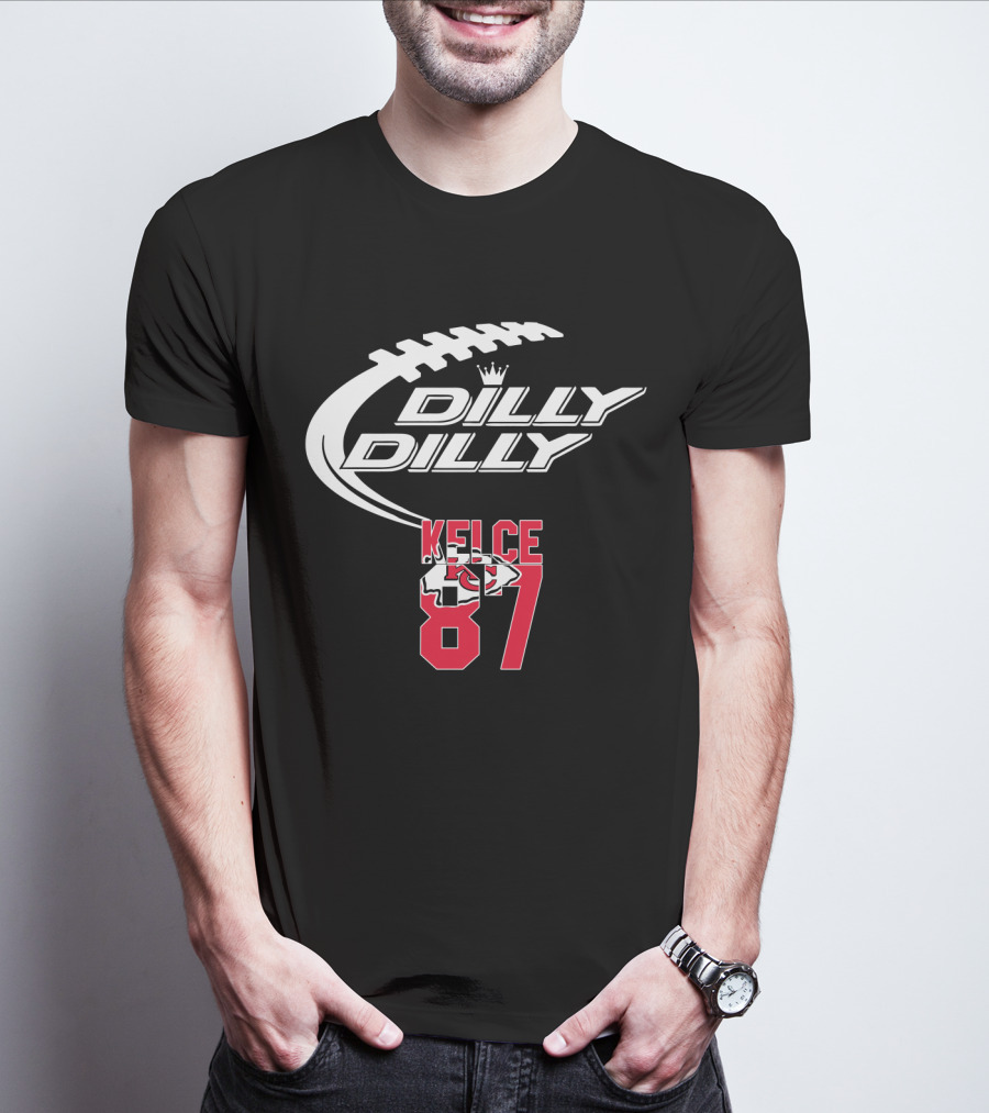 Kansas City Chiefs Kelce 87 Dilly Dilly Football T-Shirt