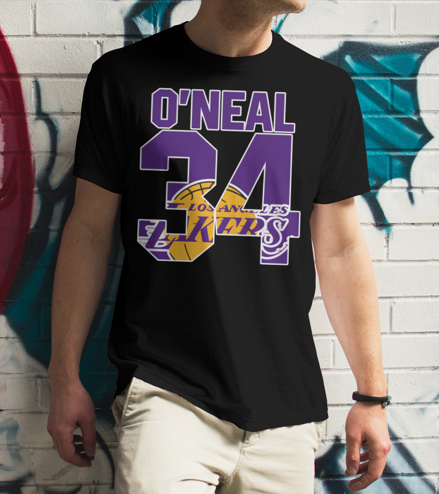 O'neal 34 Los Angeles Lakers Shaquille O'neal Basketball Legends T-Shirt