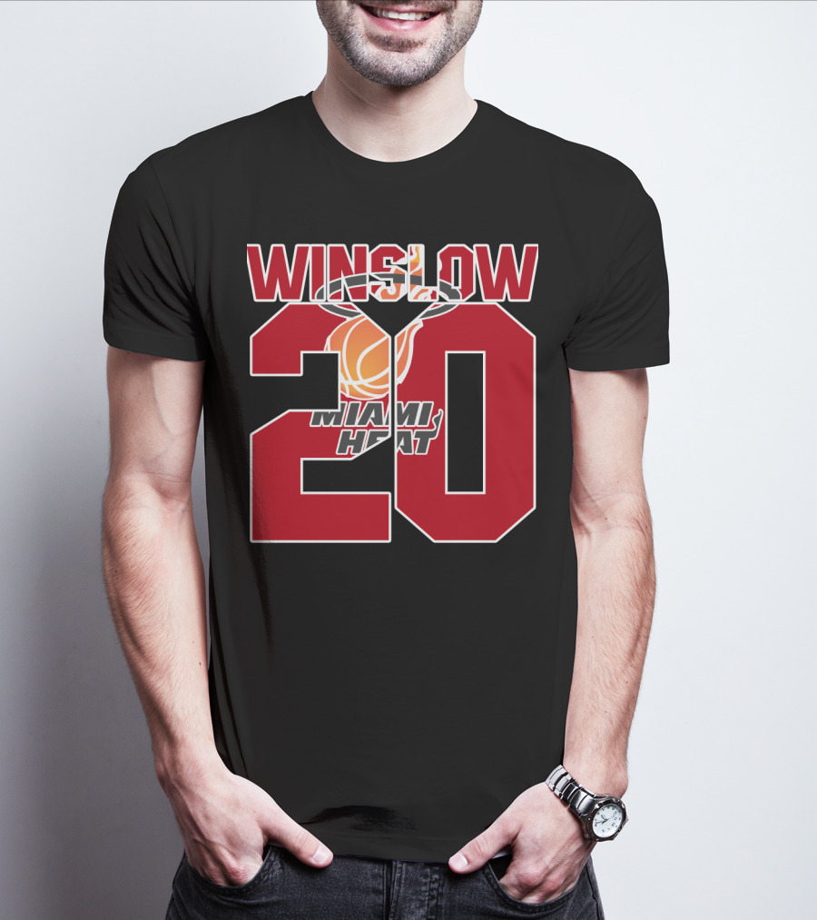 Winslow 20 Miami Heat Basketball Player Tribute T-Shirt