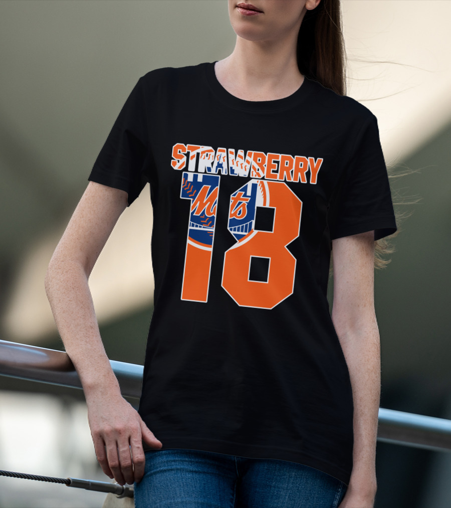 New York Mets Darryl Strawberry 18 Mets T-Shirt