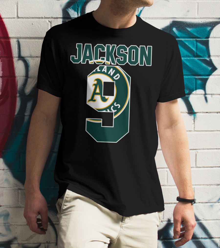 Oakland Athletics Reggie Jackson Number 9 Baseball Classic T-Shirt