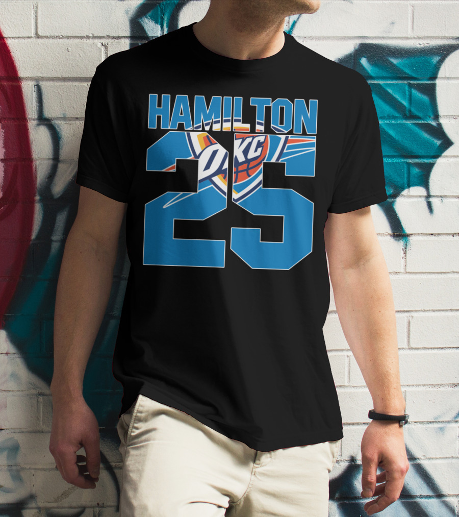 Oklahoma City Thunder Hamilton 25 Okc Nba T-Shirt