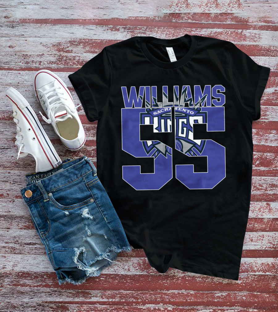 Sacramento Kings Jason Williams 55 Logo Nba T-Shirt