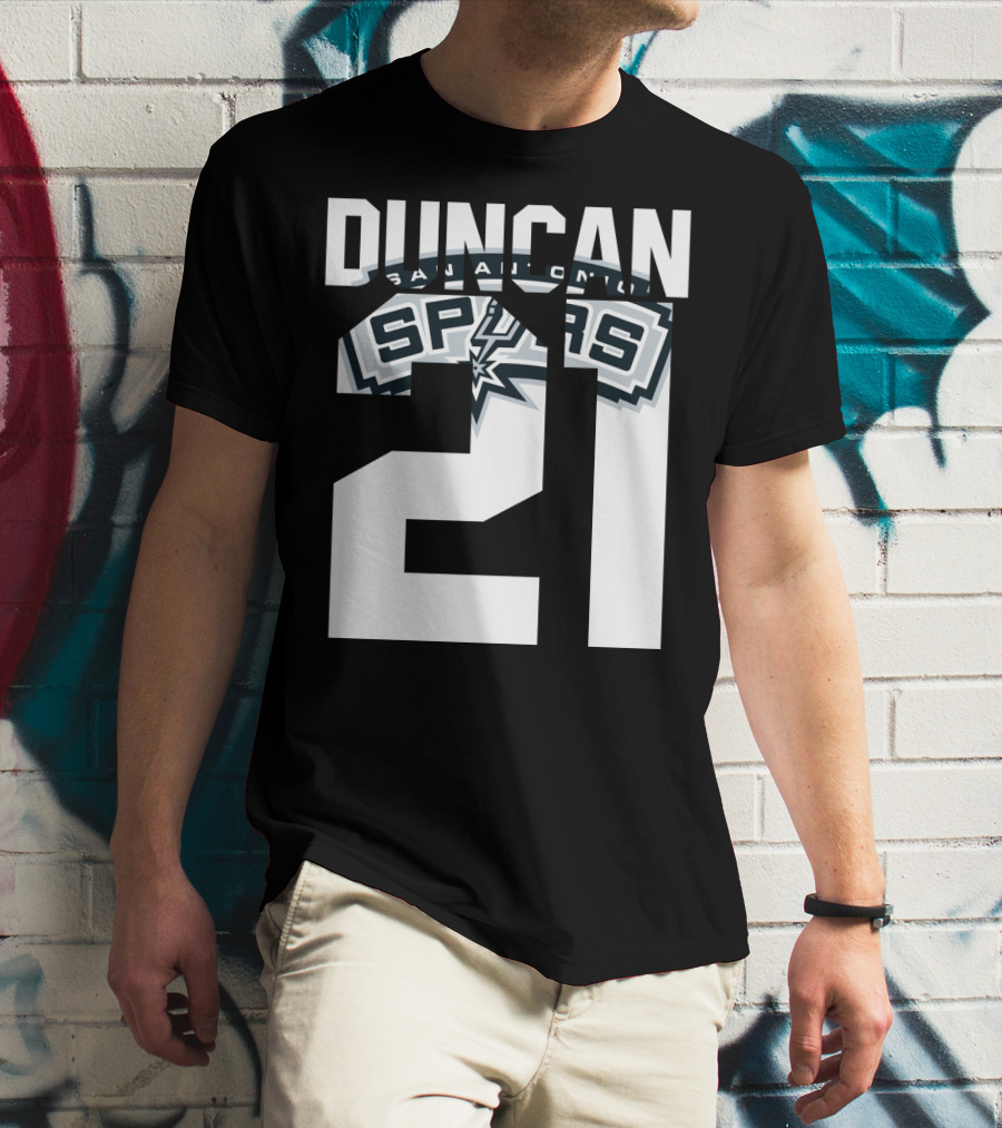 San Antonio Spurs Duncan 21 Nba T-Shirt