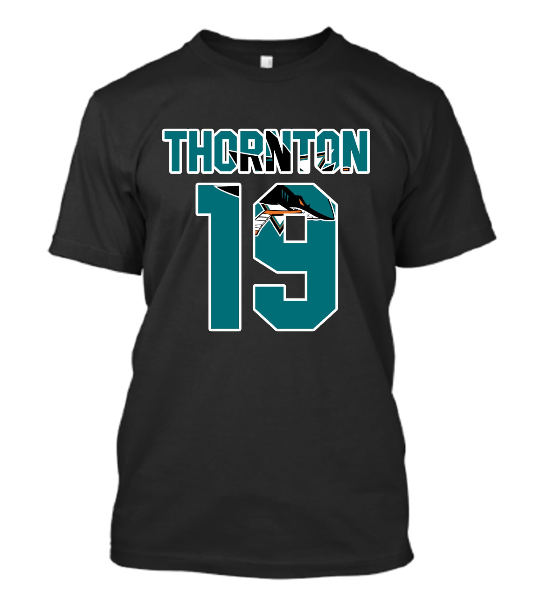 San Jose Sharks Joe Thornton 19 NHL Player Number T-Shirt