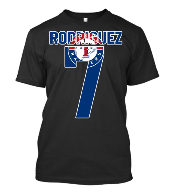 Rodriguez Texas Rangers Number 7 Baseball T-Shirt