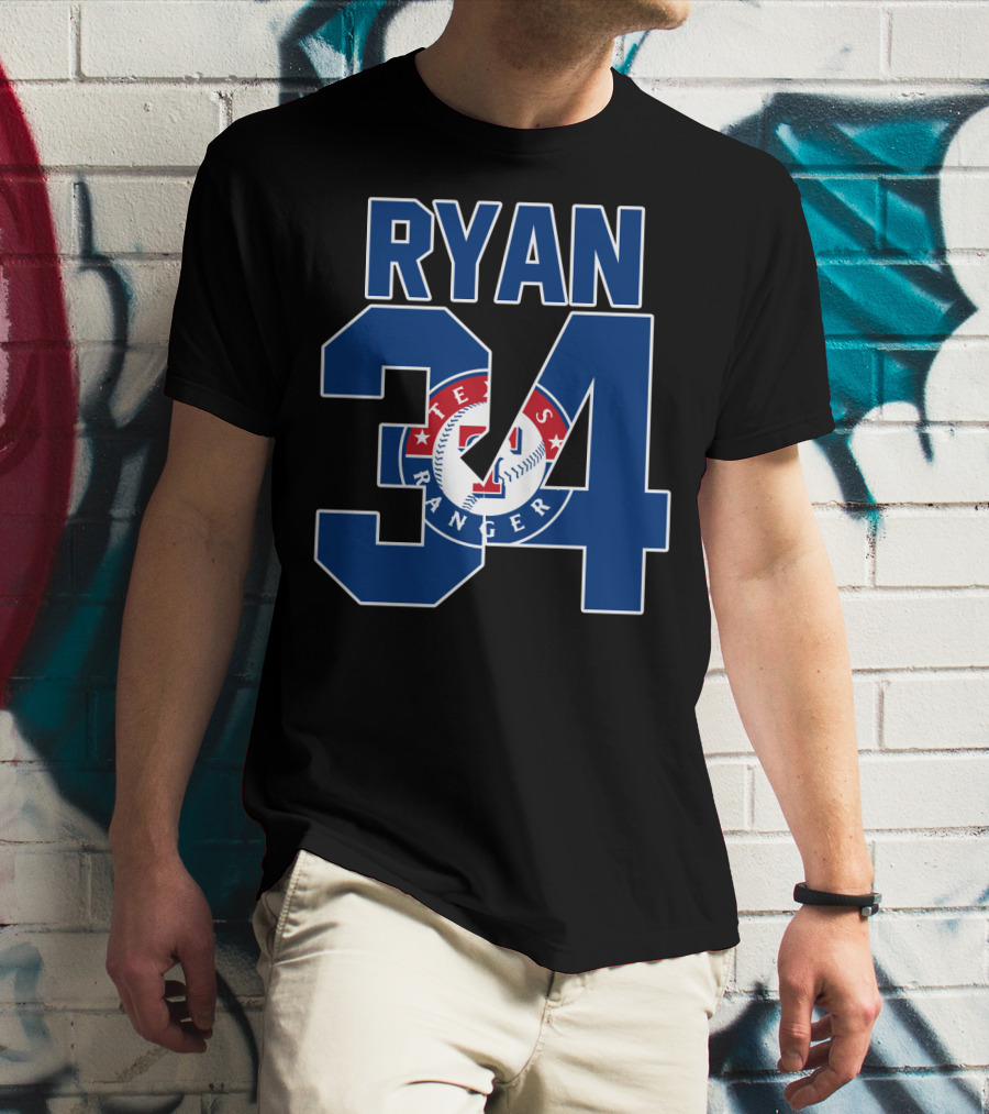 Ryan 34 Texas Rangers Baseball T-Shirt