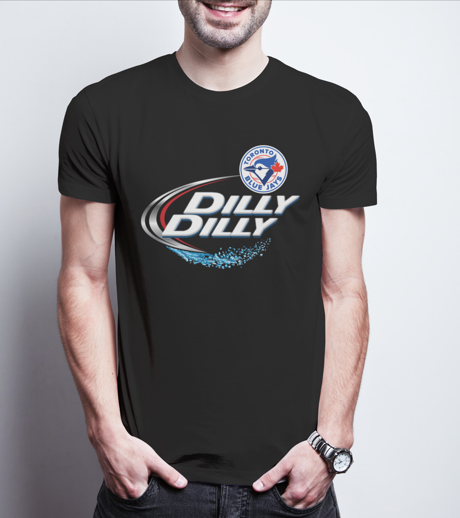 Toronto Blue Jays Dilly Dilly Logo With Blue Jay And Maple Leaf T-Shirt