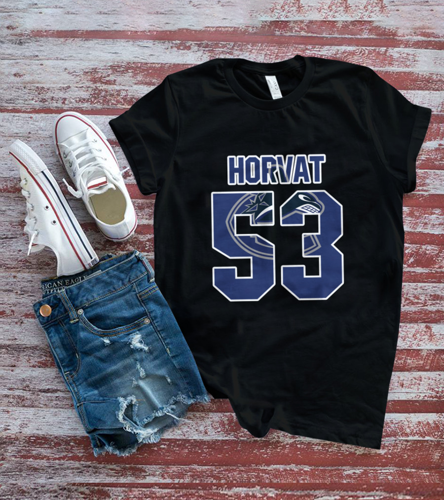 Vancouver Canucks Bo Horvat 53 NHL Hockey T-Shirt