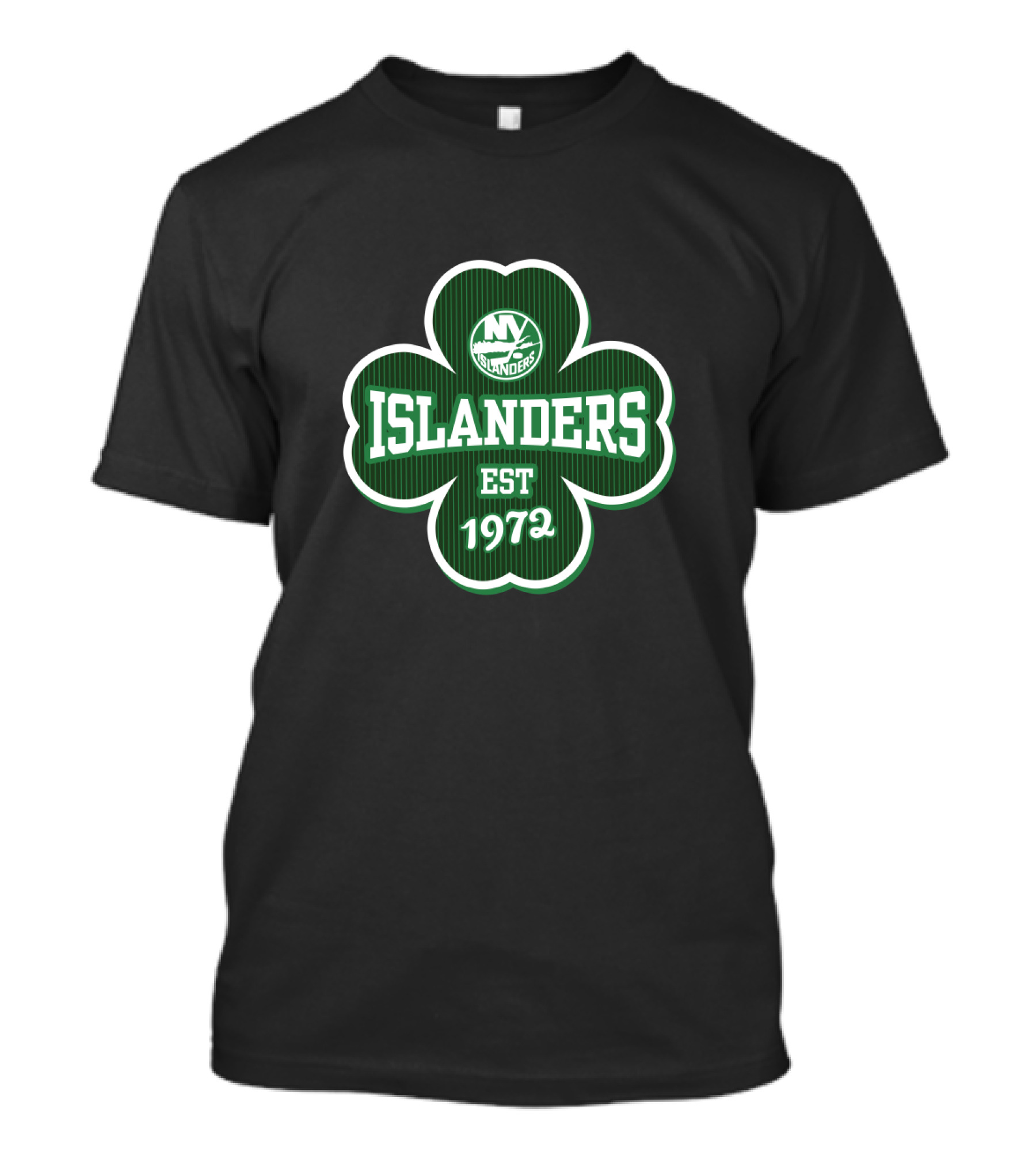 New York Islanders St. Patrick's Day Shamrock Logo Est 1972 T-Shirt