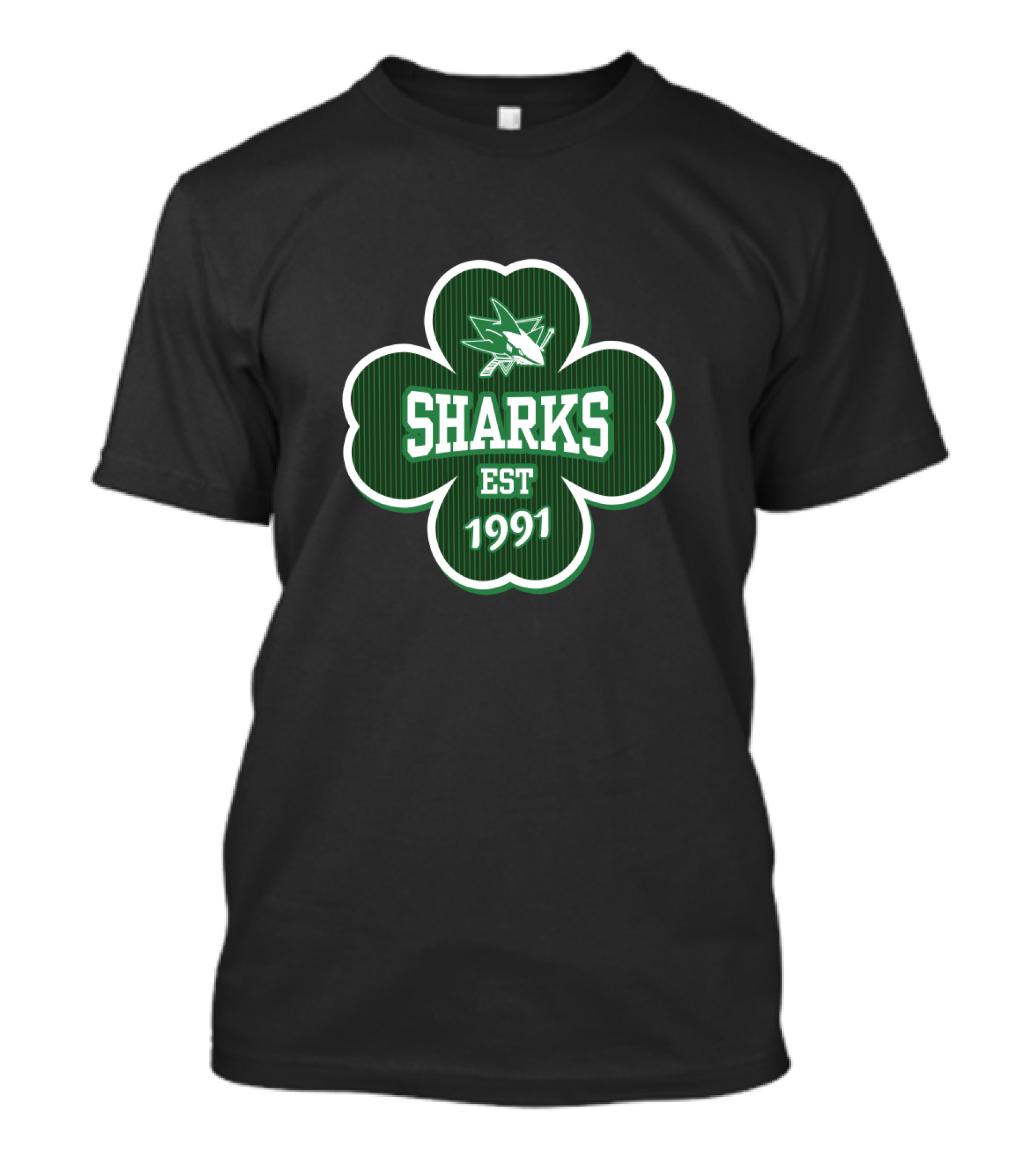 San Jose Sharks St Patrick's Day Shamrock Est 1991 T-Shirt