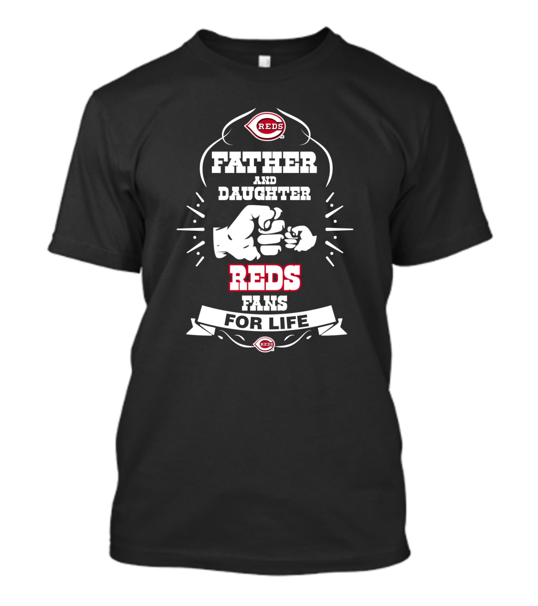 Cincinnati Reds Father And Daughter Fans For Life T-Shirt