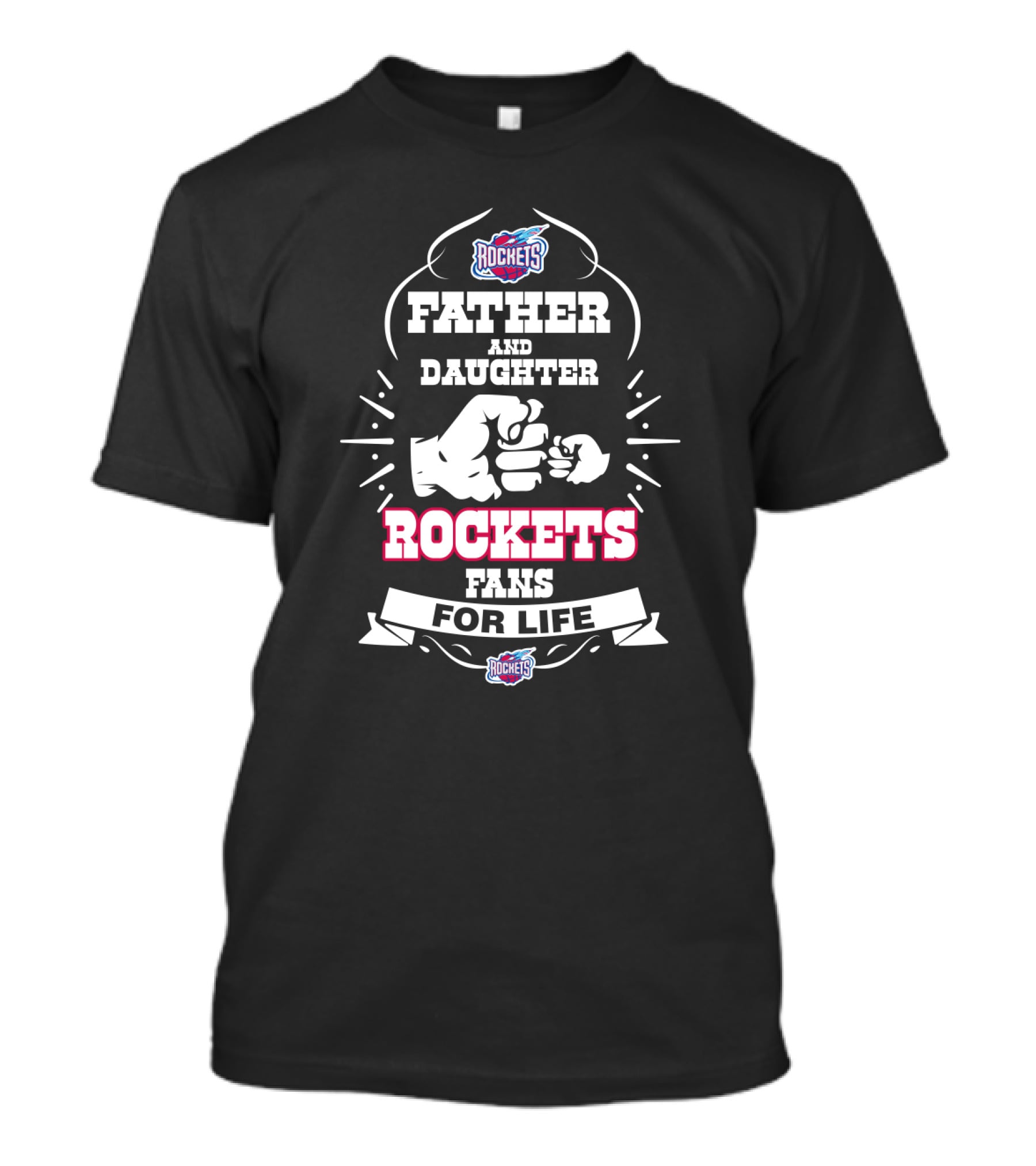 Father And Daughter Rockets Fans For Life T-Shirt
