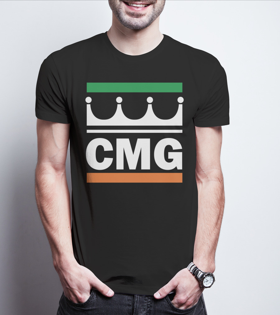 CMG Logo Irish Flag Colors Crown Symbol Conor McGregor GMG T-Shirt