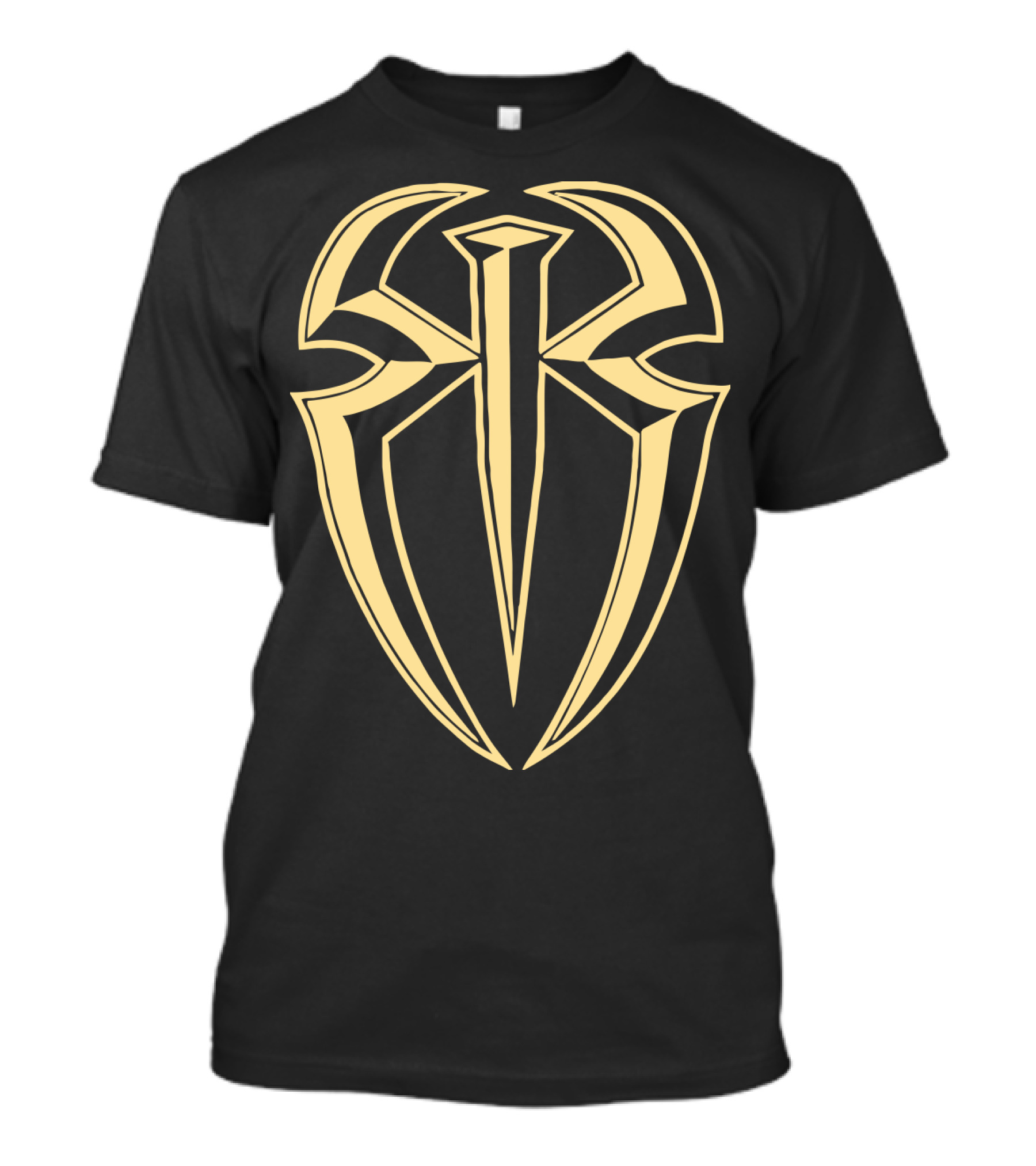 Roman Reigns Gold Tribal Crest Logo WWE Merchandising T-Shirt