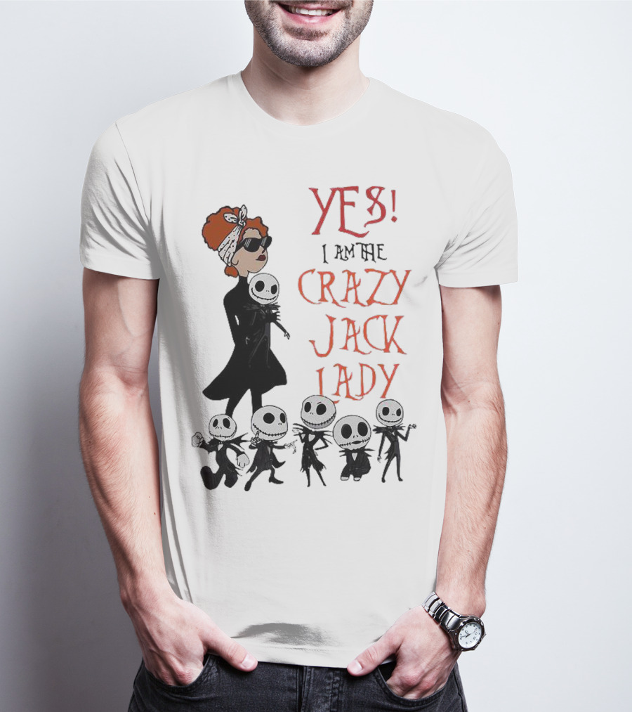 Yes I Am The Crazy Jack Lady Halloween Gang T-Shirt