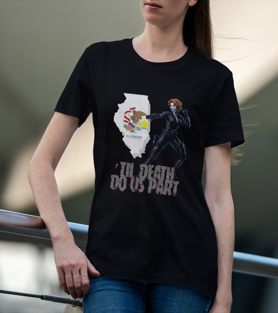 Til Death Do Us Part Black Widow Illinois T-Shirt