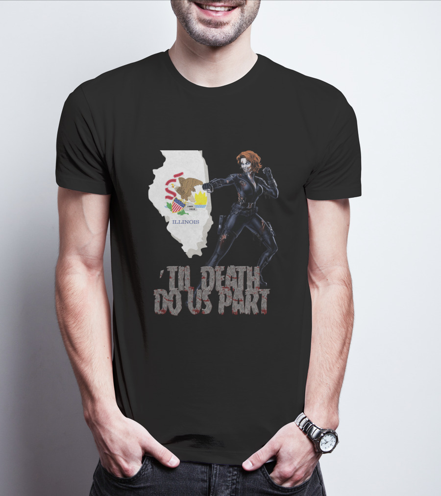 Til Death Do Us Part Black Widow Illinois T-Shirt