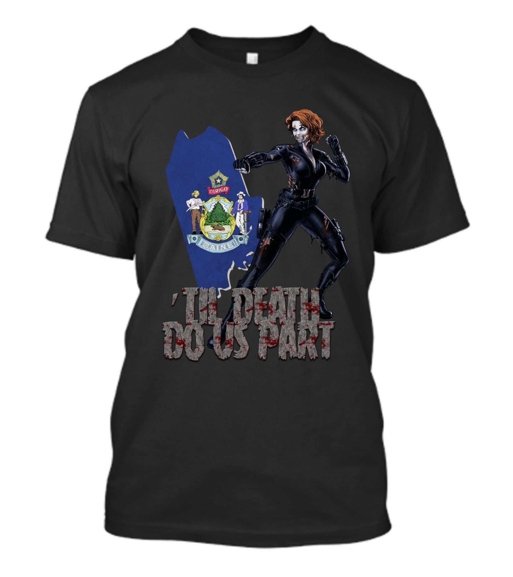 Maine Black Widow 'Til Death Do Us Part T-Shirt