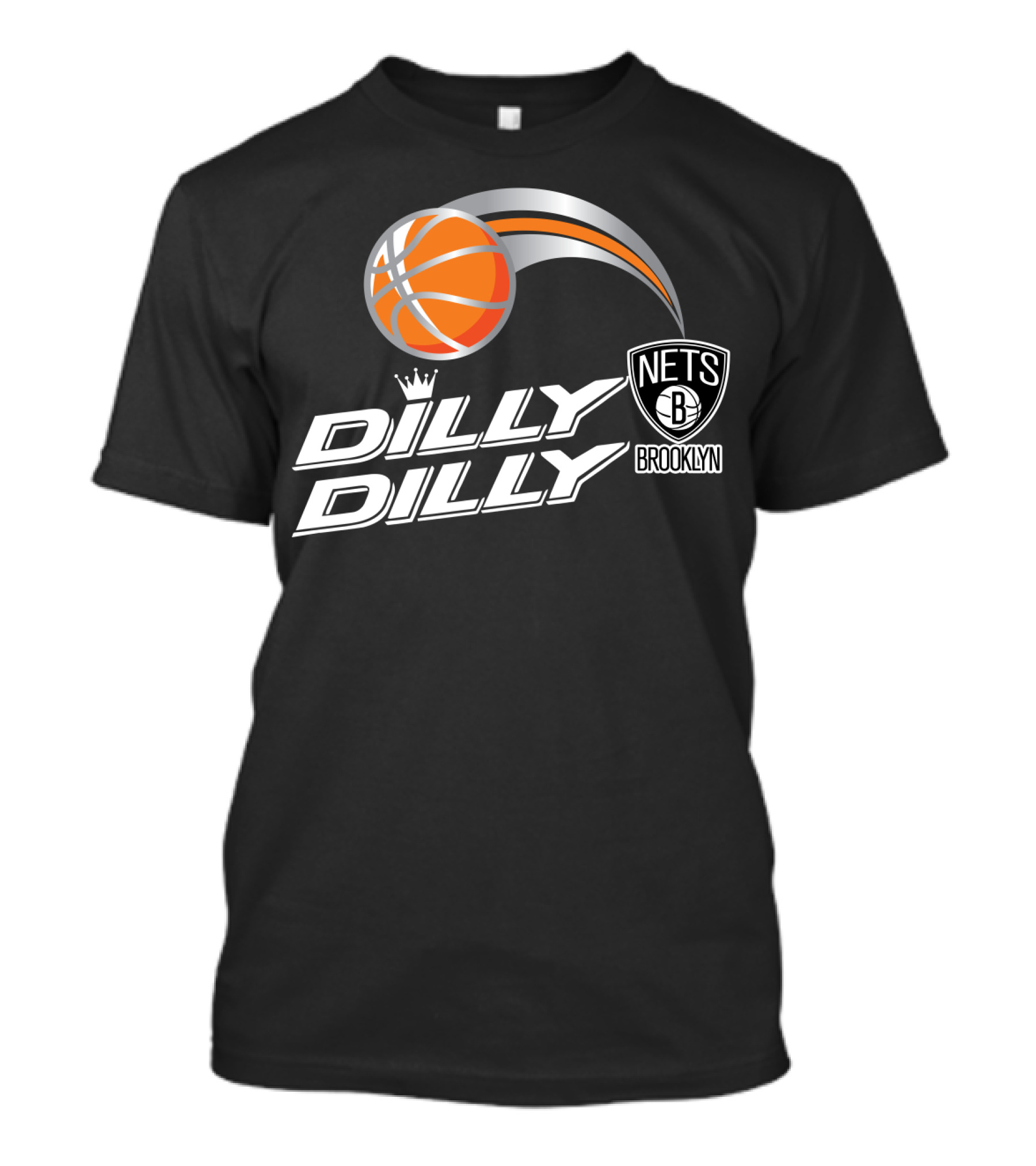 Brooklyn Nets Dilly Dilly Basketball With Logo And Crown T-Shirt