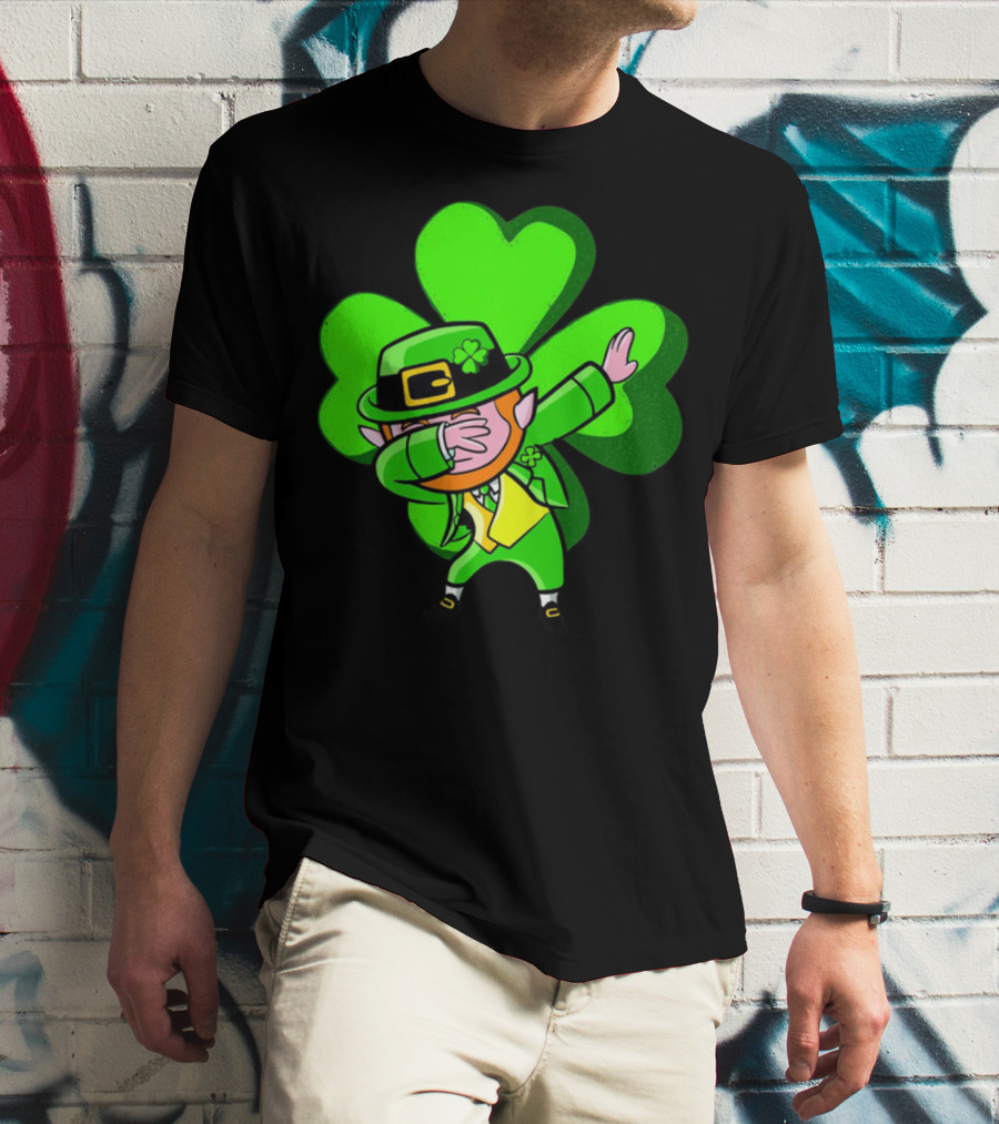 Leprechaun Dab Dance Shamrock St Patrick's Day Luck Ireland T-Shirt