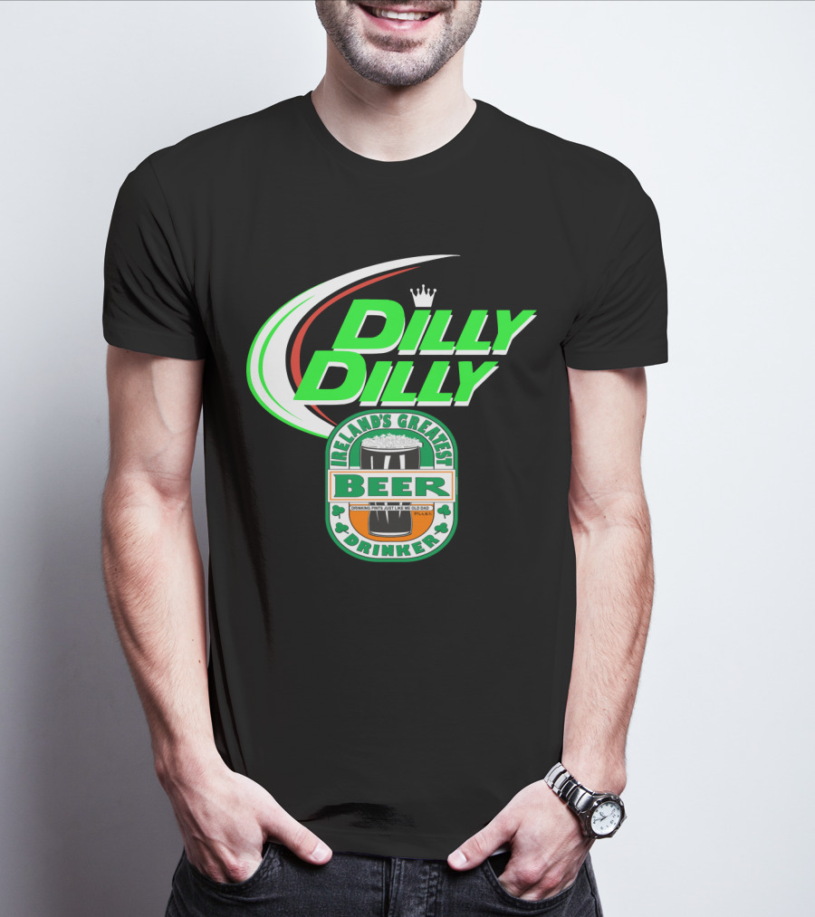 Dilly Dilly Irelands Greatest Beer Drinker Crowned By Irish Clovers T-Shirt