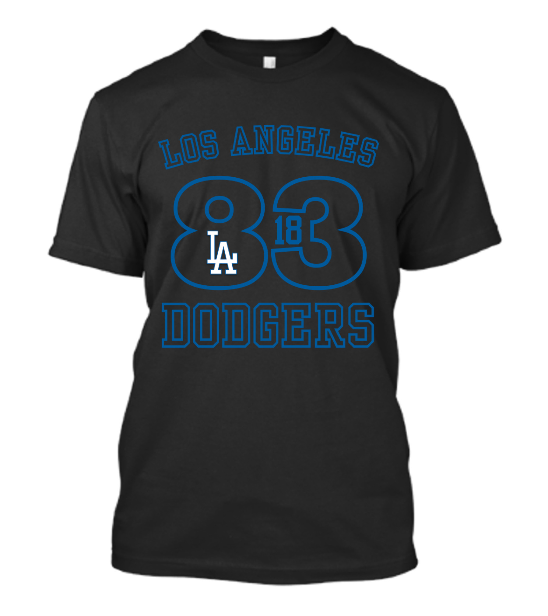 Los Angeles Dodgers Established 1883 LA Logo 83 T-Shirt