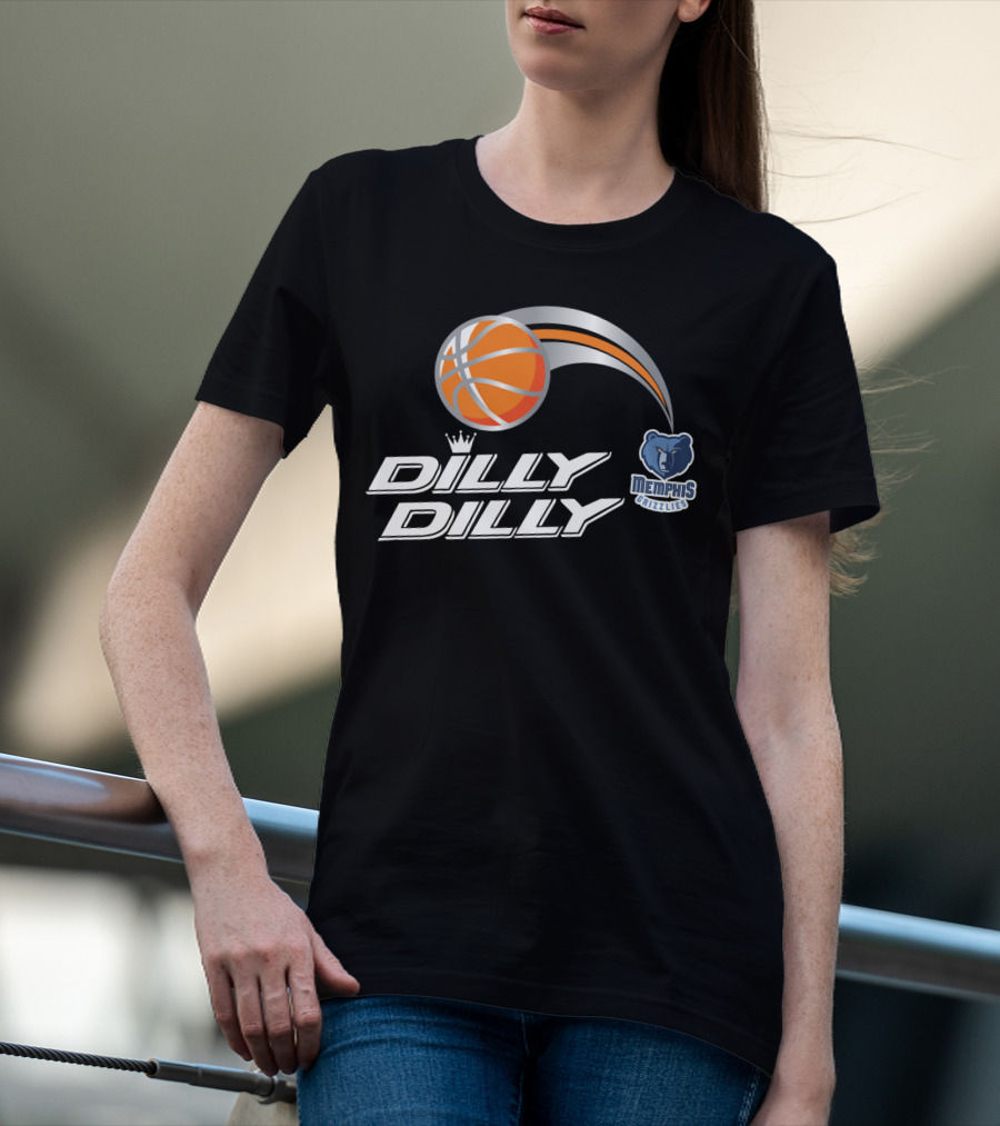 Memphis Grizzlies Dilly Dilly Basketball Logo With Orange Basketball And Bear T-Shirt