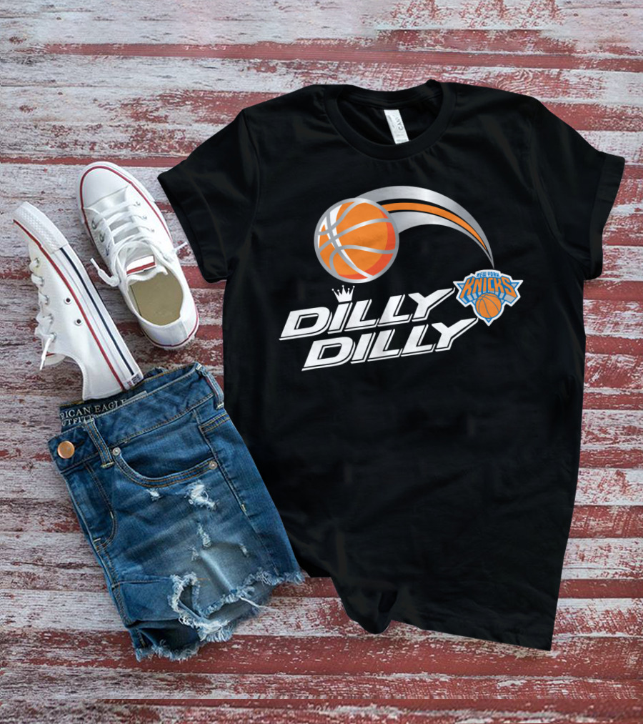 New York Knicks Dilly Dilly Basketball Logo And Orange Basketball T-Shirt