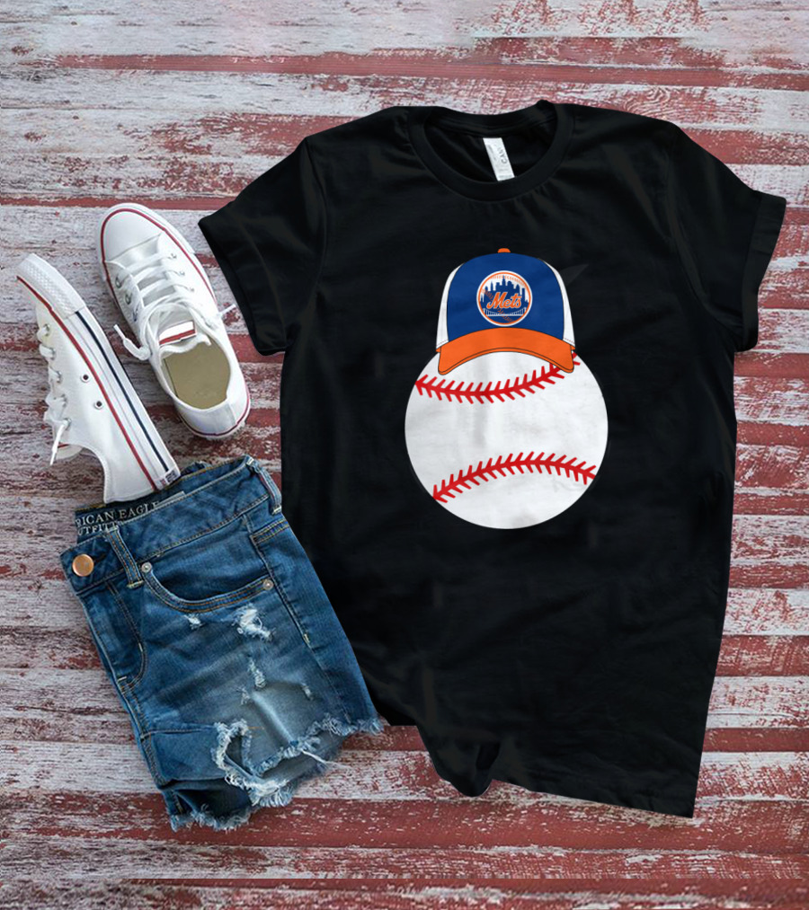 New York Mets Mickey Mouse Baseball Cap T-Shirt