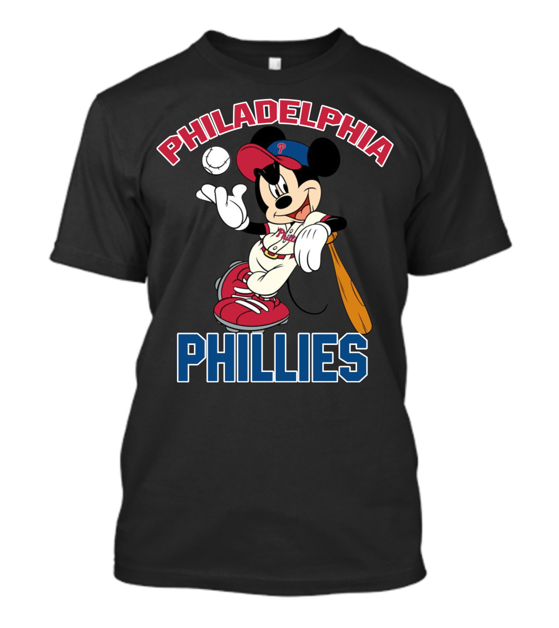 Philadelphia Phillies Mickey Mouse Baseball Player T-Shirt