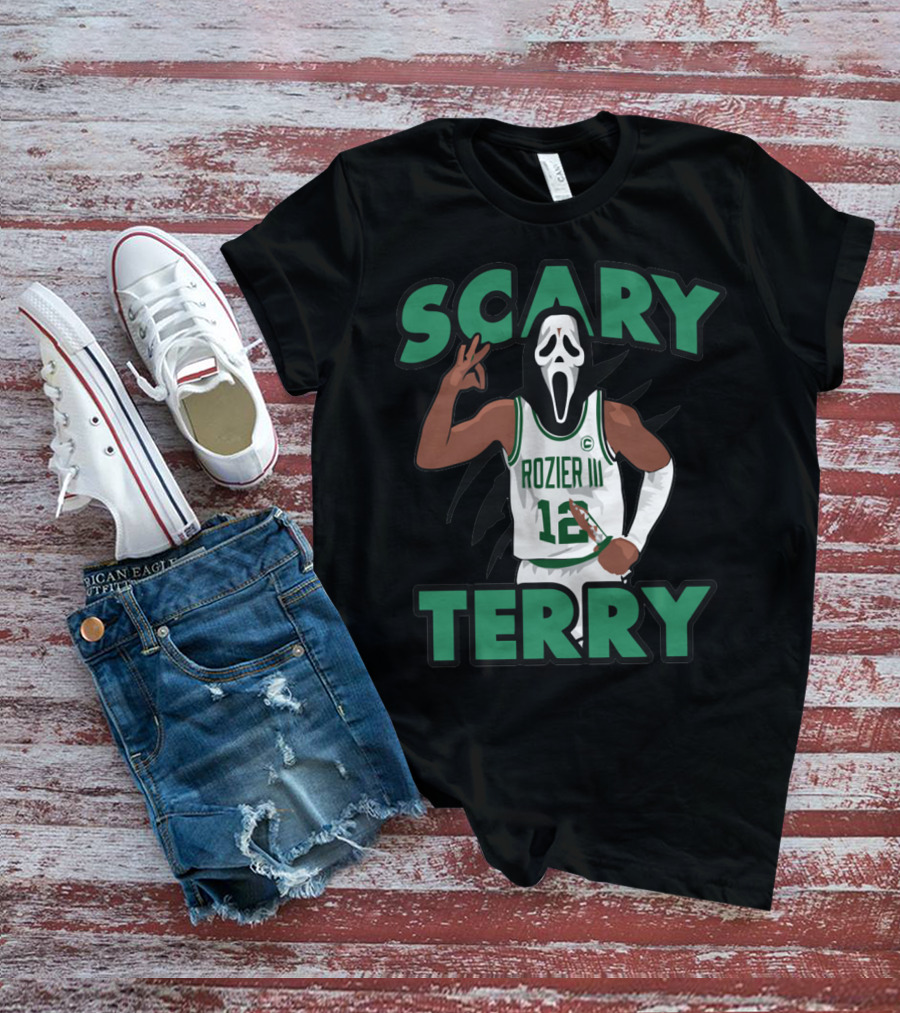 Scary Terry Rozier Iii 12 Basketball Ghostface Mask T-Shirt