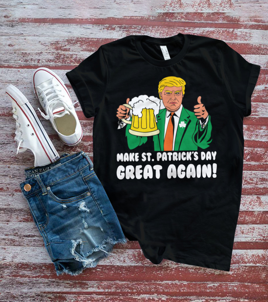 Make St. Patrick's Day Great Again Trump Thumbs Up Beer Mug T-Shirt
