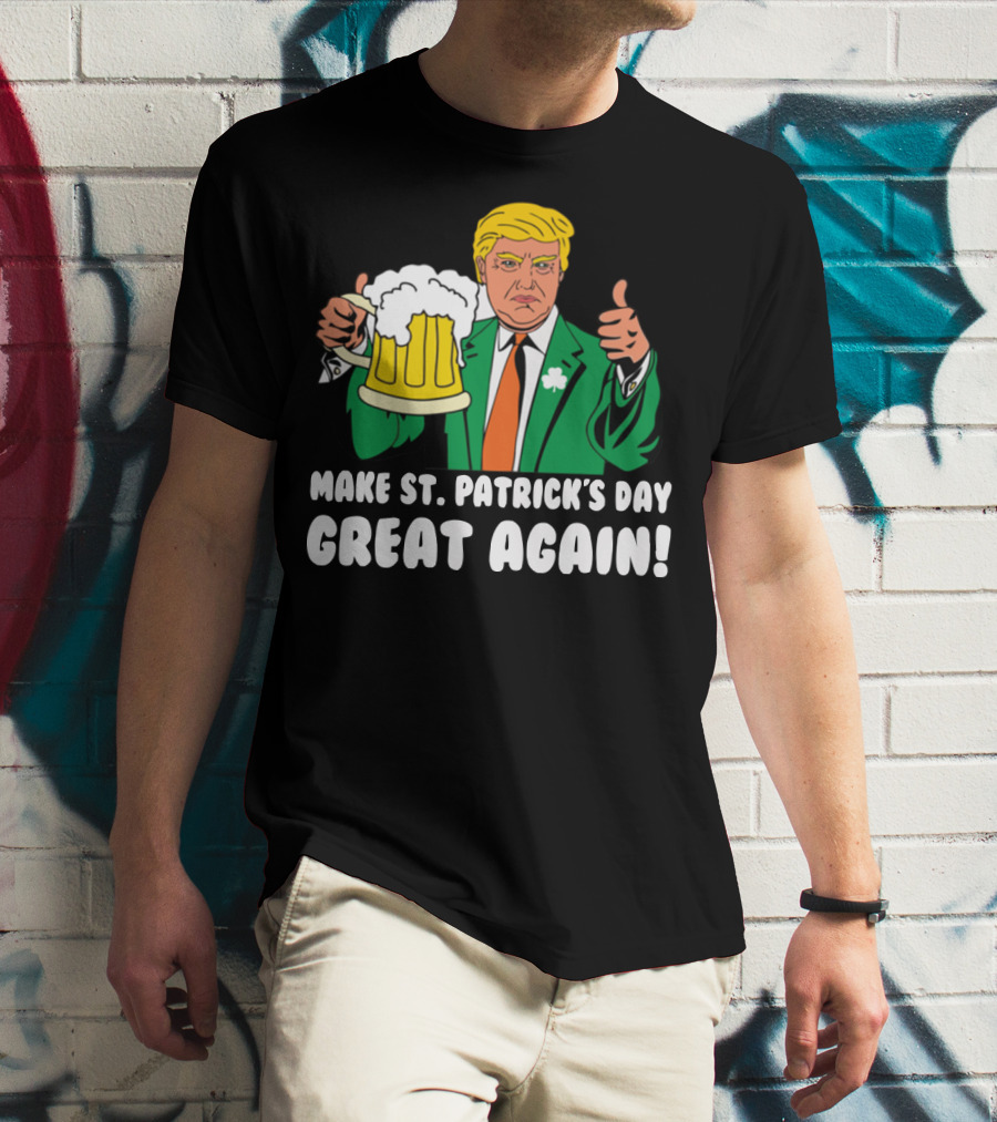 Make St. Patrick's Day Great Again Trump Thumbs Up Beer Mug T-Shirt