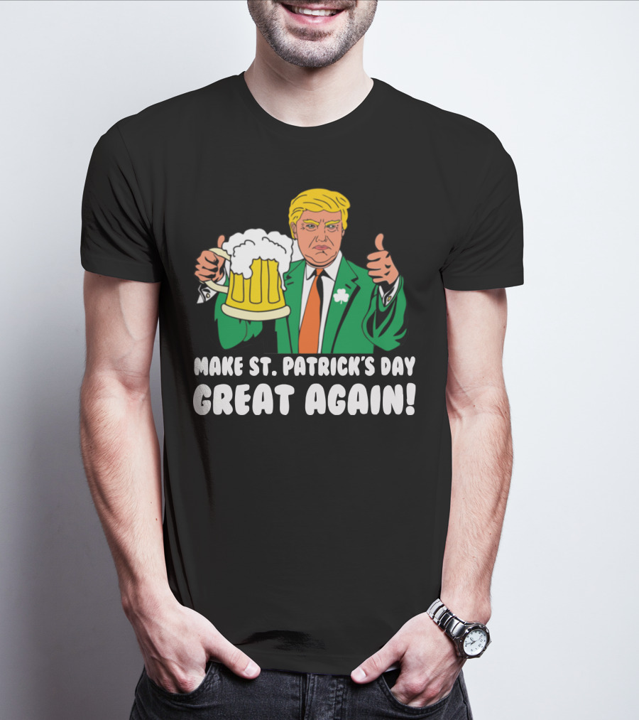 Make St. Patrick's Day Great Again Trump Thumbs Up Beer Mug T-Shirt