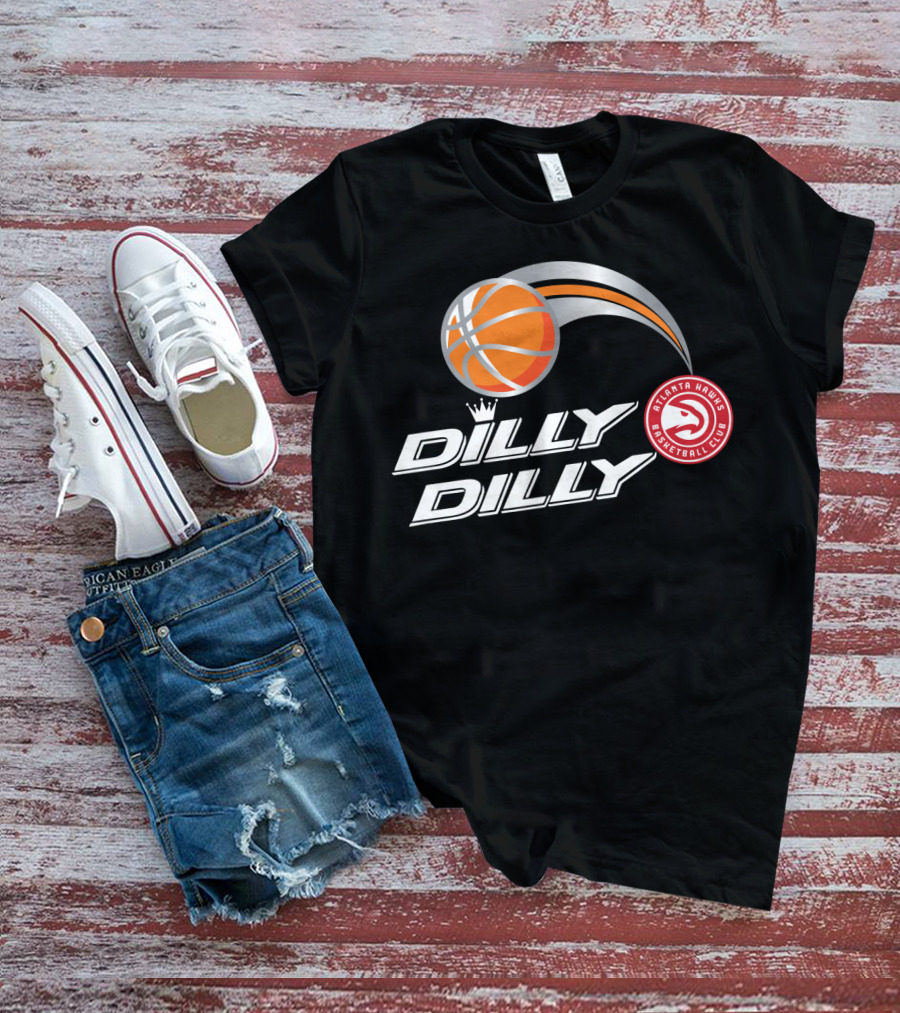 Atlanta Hawks Basketball Club Dilly Dilly Logo Basketball T-Shirt