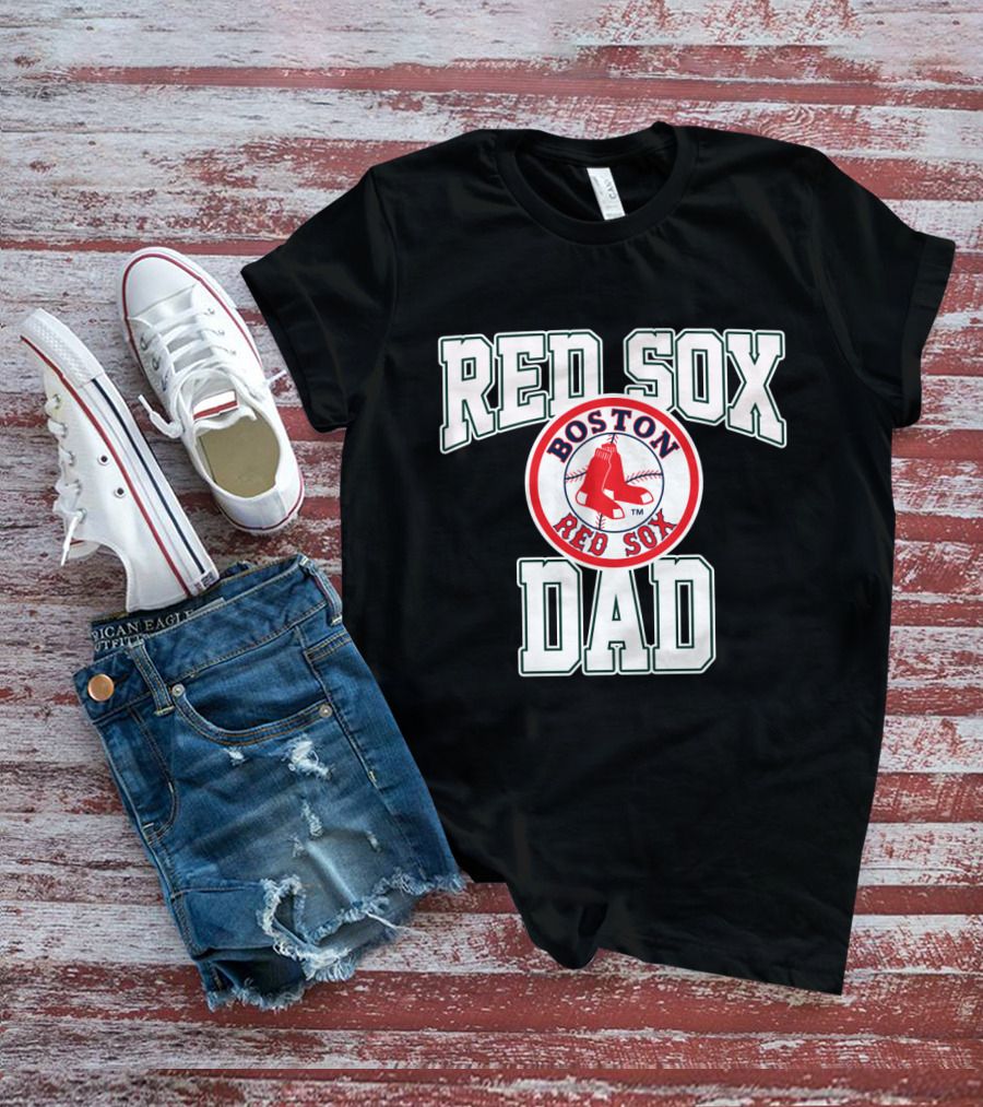 Boston Red Sox Dad Iconic Logo Fan T-Shirt