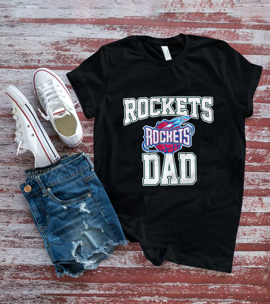 Rockets Dad Fathers Day Houston Basketball T-Shirt
