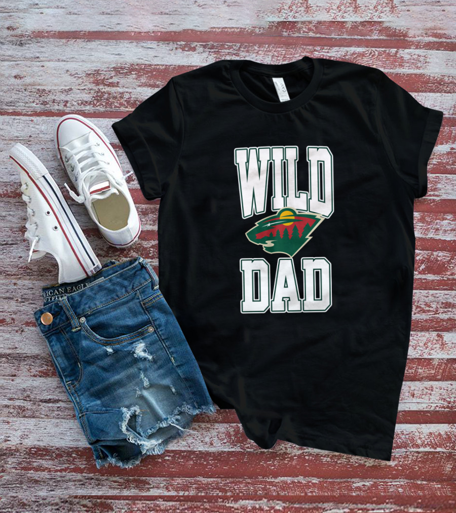 Minnesota Wild Dad Hockey Fan Tribute Team T-Shirt